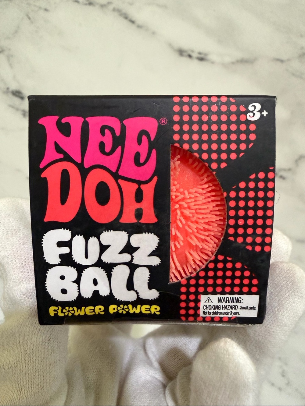 NeeDoh Fuzz Ball Flower Power - ORANGE